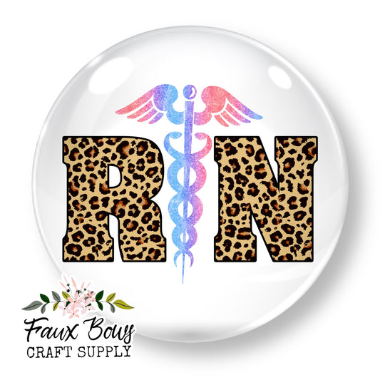 RN Symbol Cheetah(Custom)-8/10/12mm Glass Cabochon (Copy)