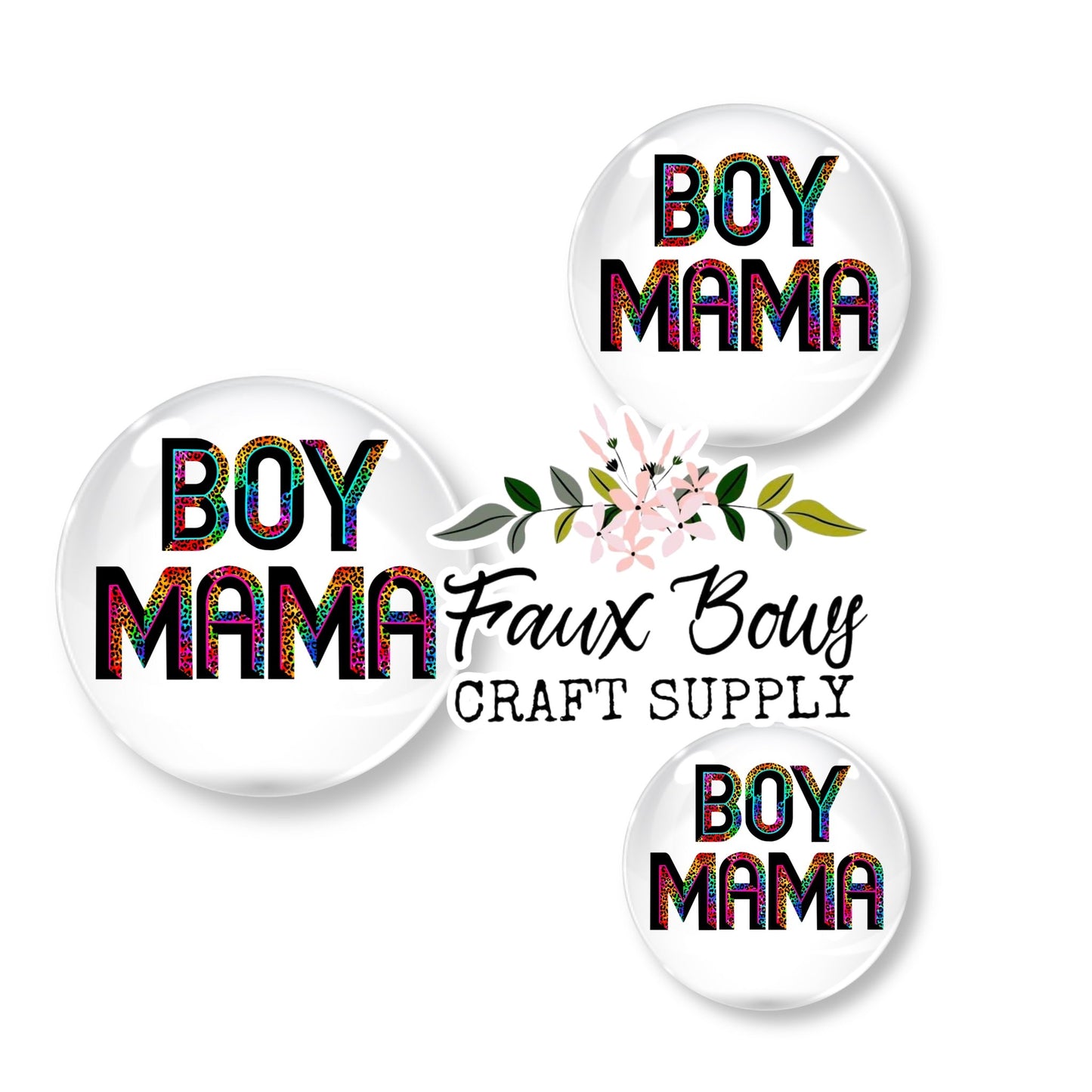 Neon Boy Mama (Custom)- 10mm Glass Cabochon (Copy)