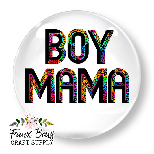 Neon Boy Mama (Custom)- 10mm Glass Cabochon (Copy)