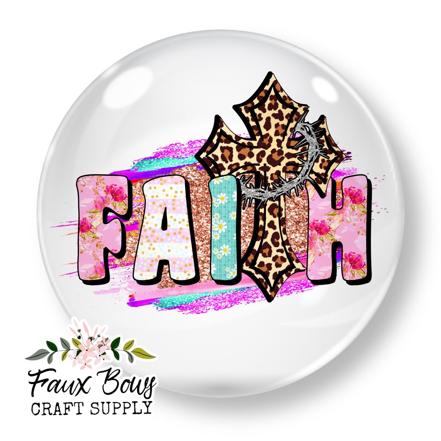 Faith (Custom)- 12mm Glass Cabochon (Copy)