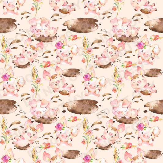 Piggy Puddles Fabric-Bullet/DBP/Leather