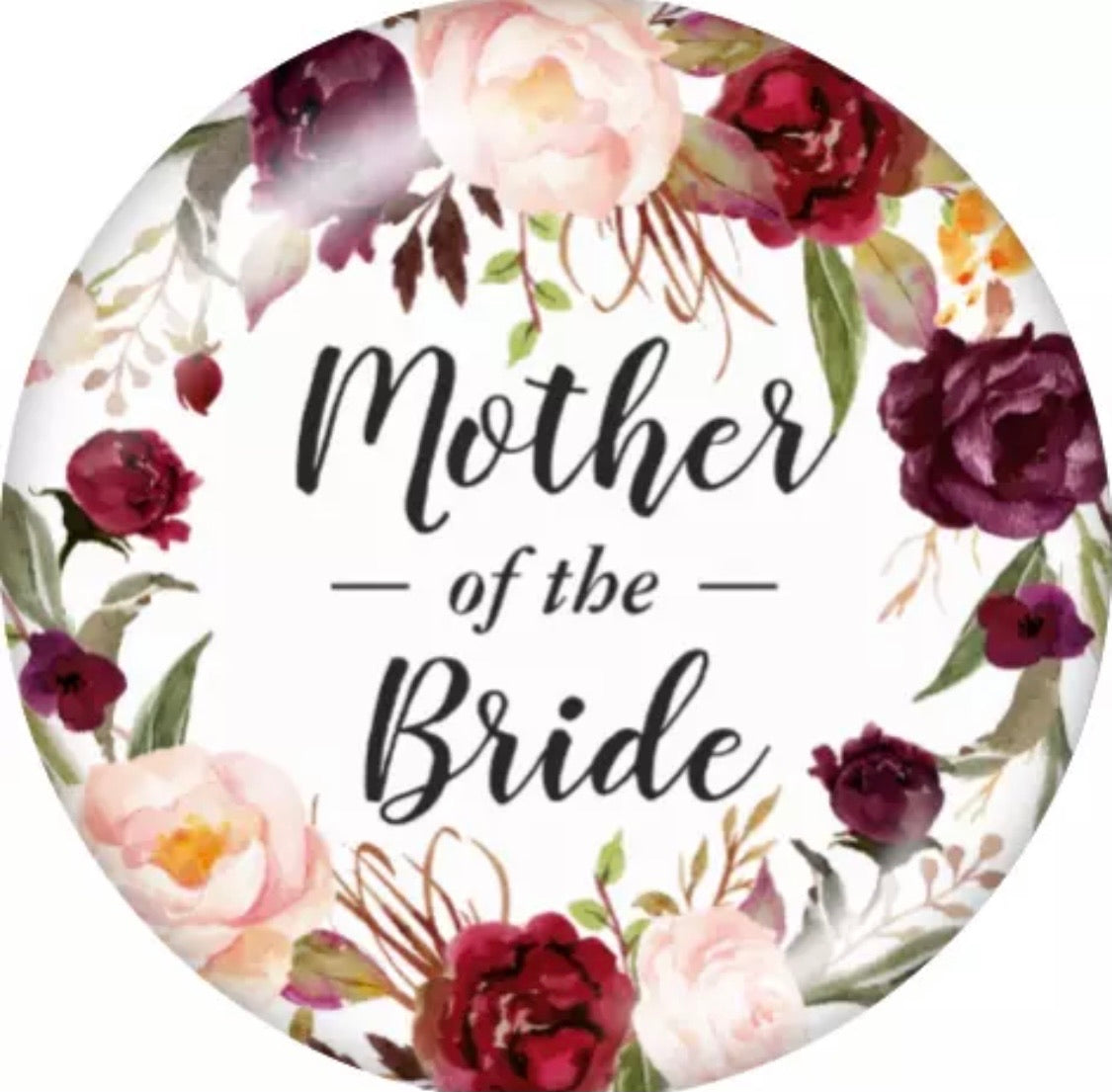 Mother of the Bride (Dark Floral)-12mm Glass Cabochon
