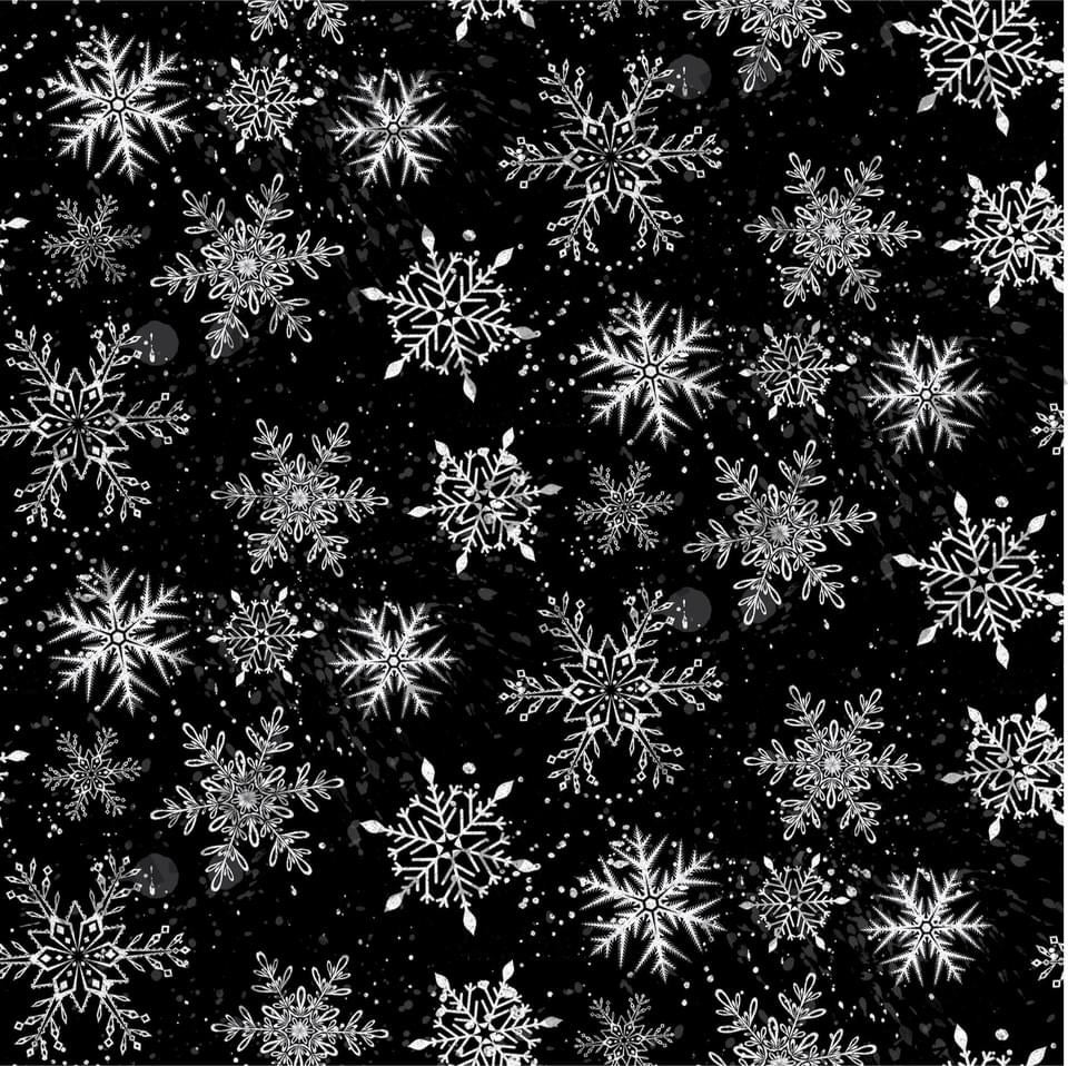 Midnight Snow Printed Fabric Bullet/DBP/Leather