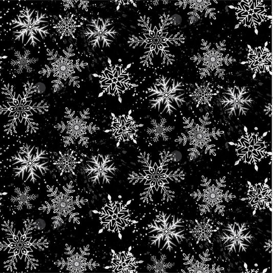 Midnight Snow Printed Fabric Bullet/DBP/Leather