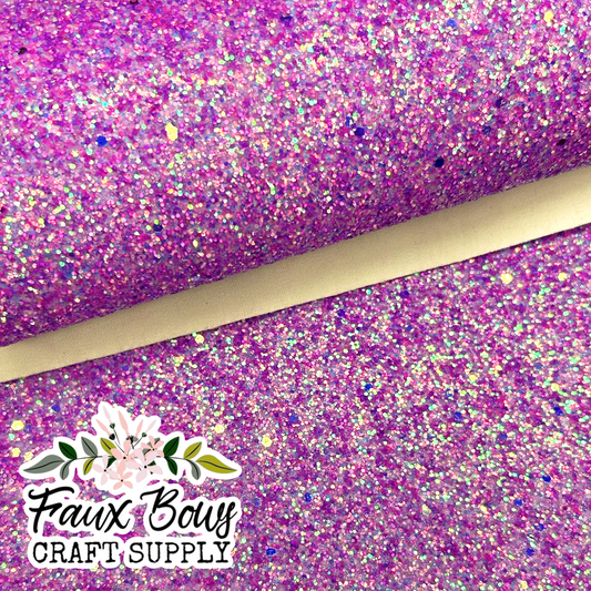 Iridescent Lilac Chunky Glitter CANVAS