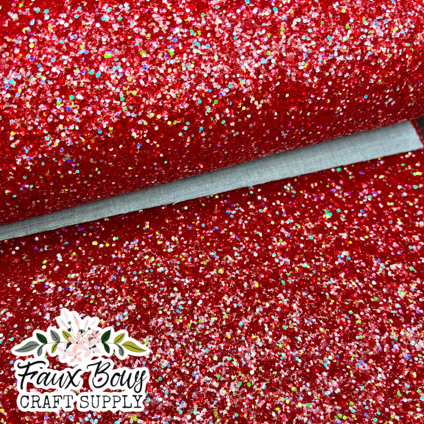 Iridescent Red Candy NEW Chunky Glitter CANVAS