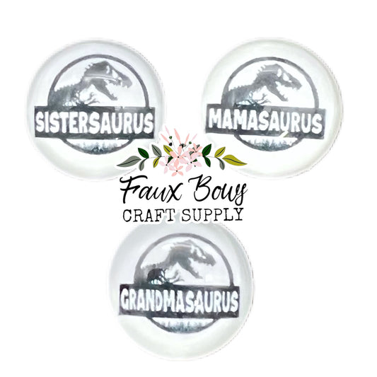 Sister, Mama, Grandma Saurus  (Custom)-12mm Glass Cabochon