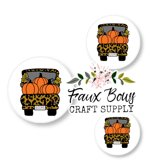 Cheetah Pumpkin Truck (Custom)-8/10/12mm Glass Cabochon