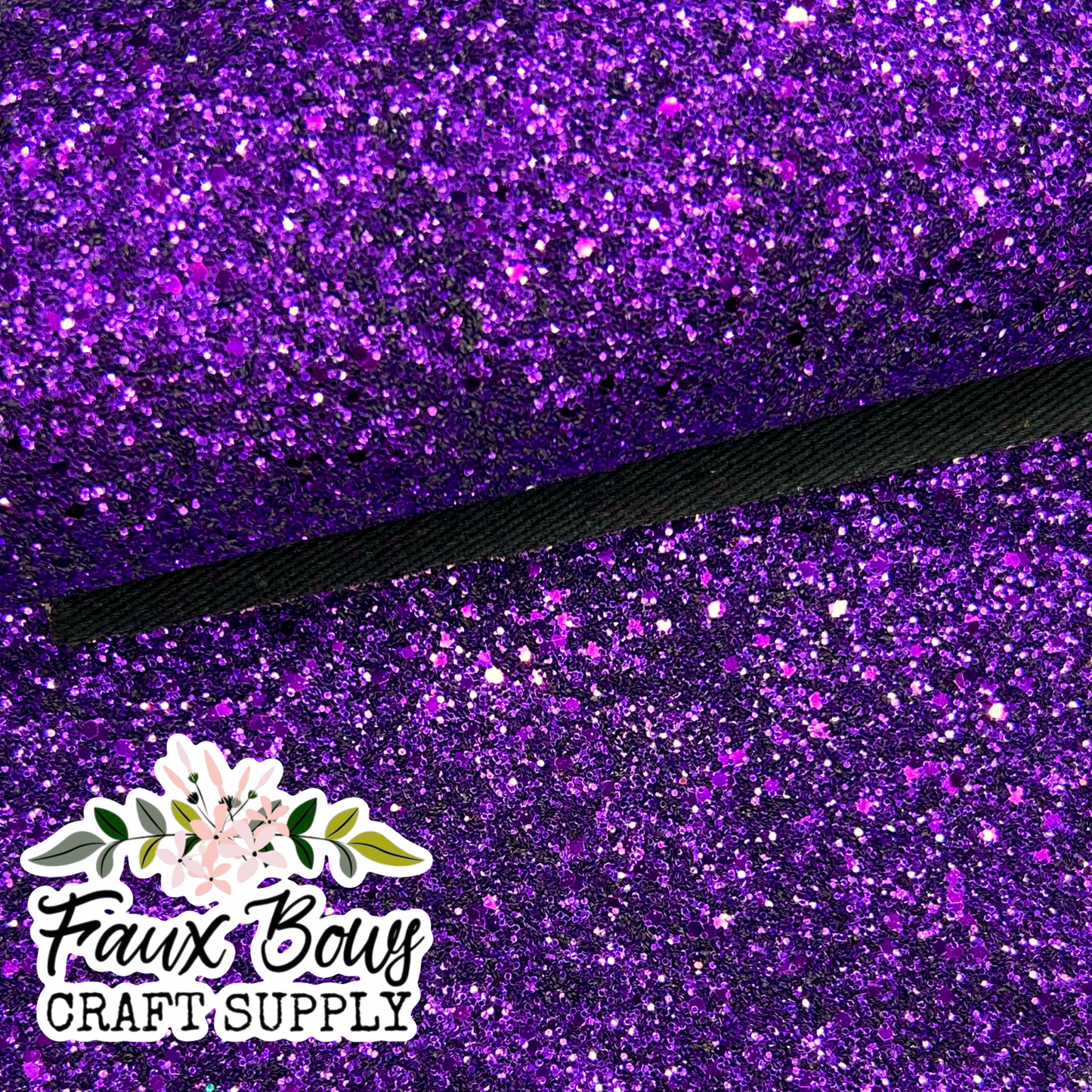 NEW Plum Purple Chunky Glitter WOVEN