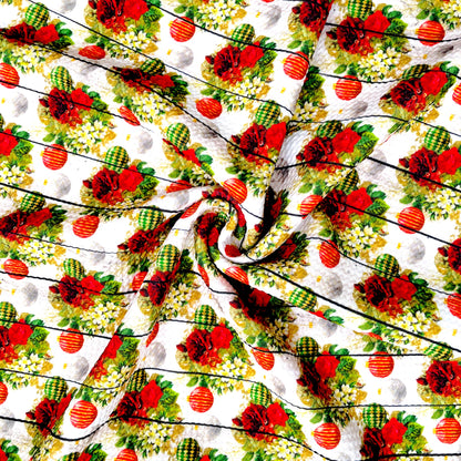 Holiday Greetings Bullet Fabric (Custom Print)