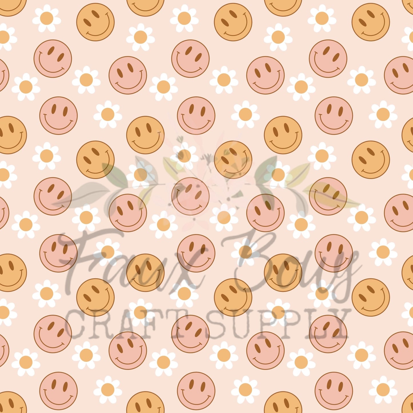 💜Passion Muted Smiley Face PRINTED Fabric Bullet/DBP/Leather