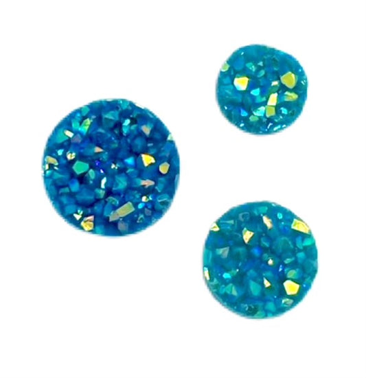 Turquoise-8/10/12mm Druzy Cabochon