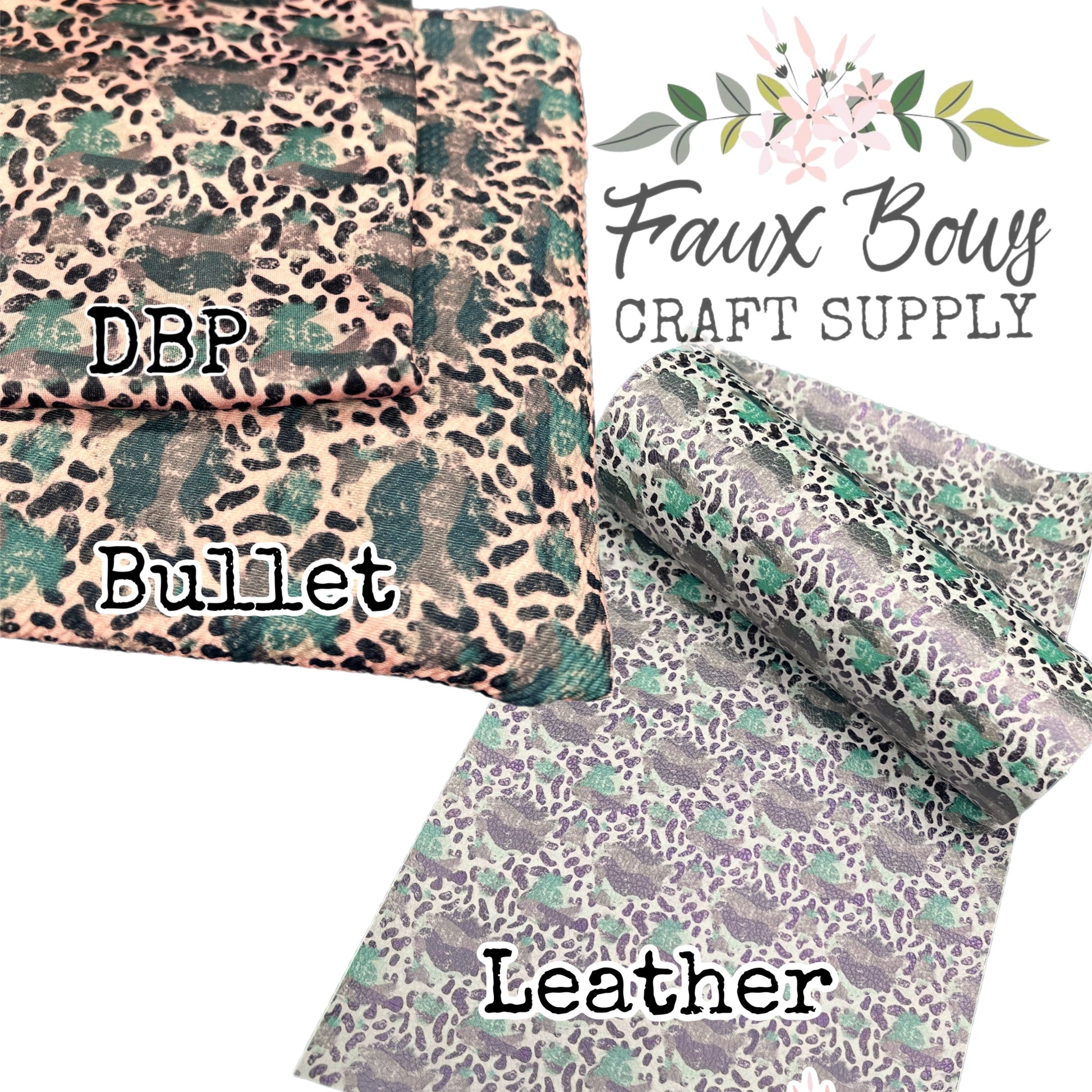 Cheetah Camo Printed Fabric- Bullet/DBP/Leather – Faux Bows Craft Supply