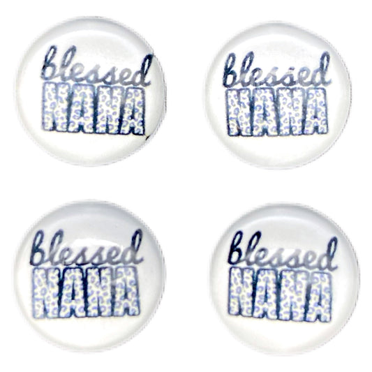 Blessed Nana-Gray Cheetah (Custom)-12mm Glass Cabochon