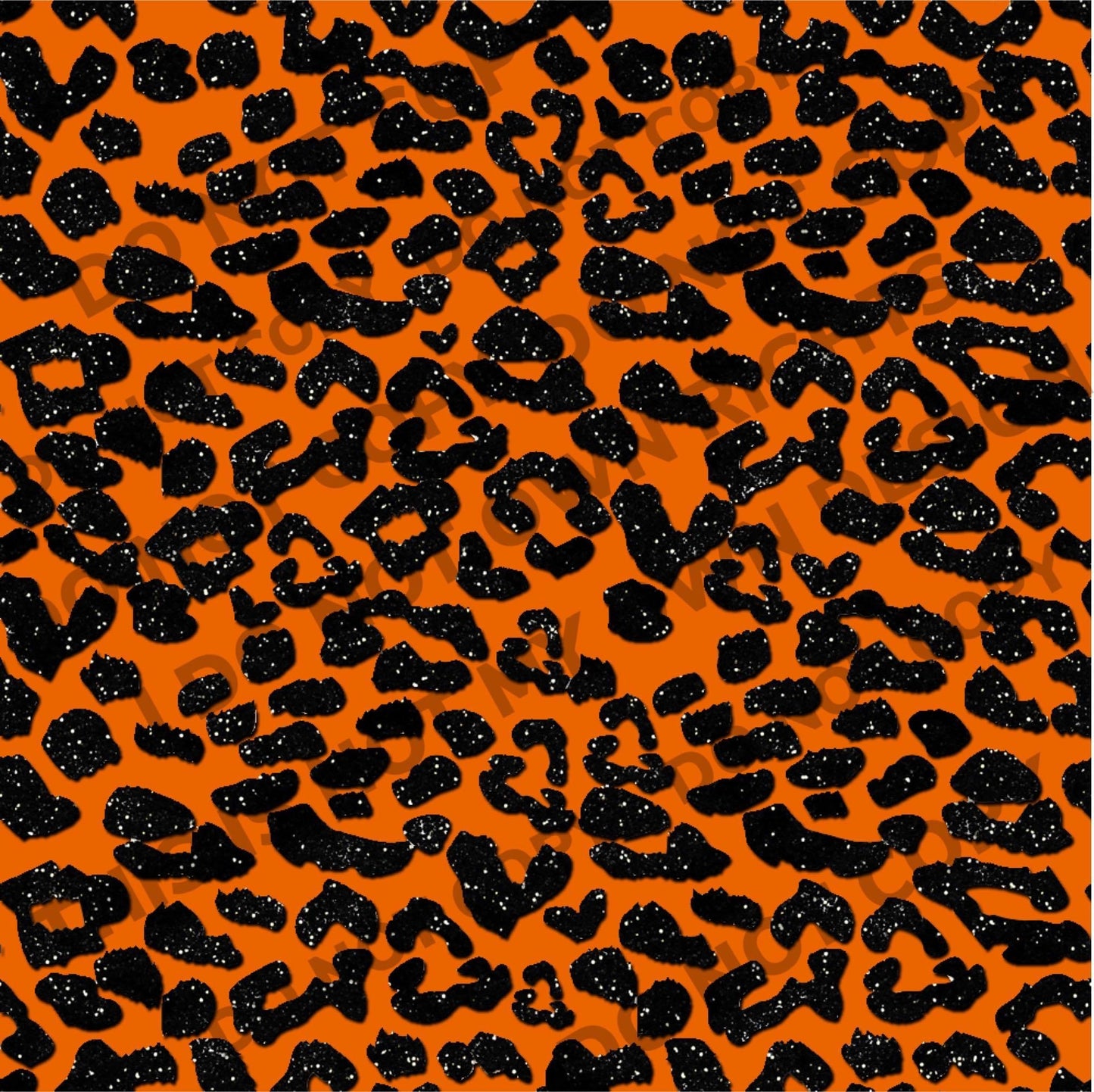 Orange Cheetah Printed Fabric Ribbed Knit/Bullet/DBP/Scuba/Leather
