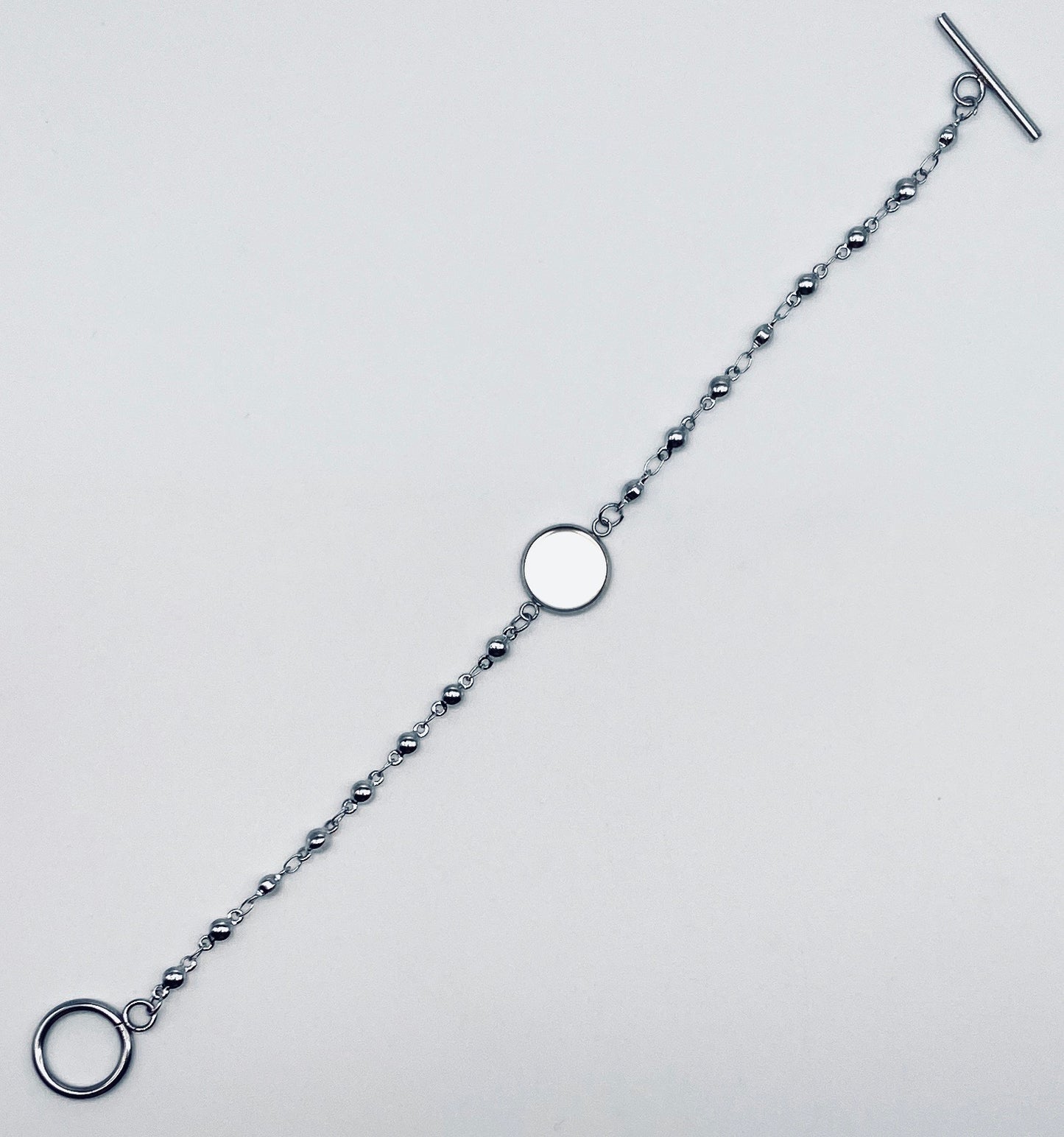 Stainless Steel Bracelet -12mm Cabochon Bezel