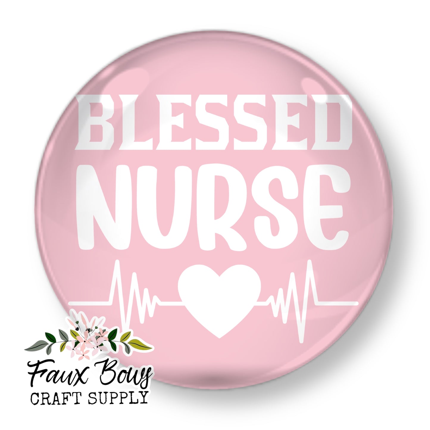 Blessed Nurse -12mm Glass Cabochon