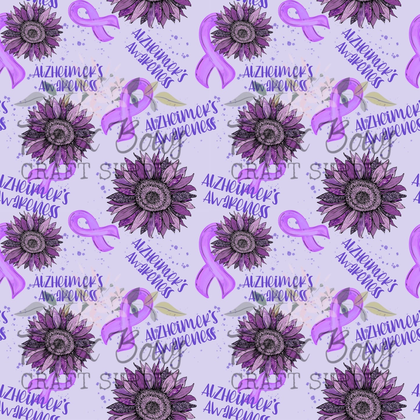 💜Alzheimer’s Awareness PRINTED Pebbled Leather