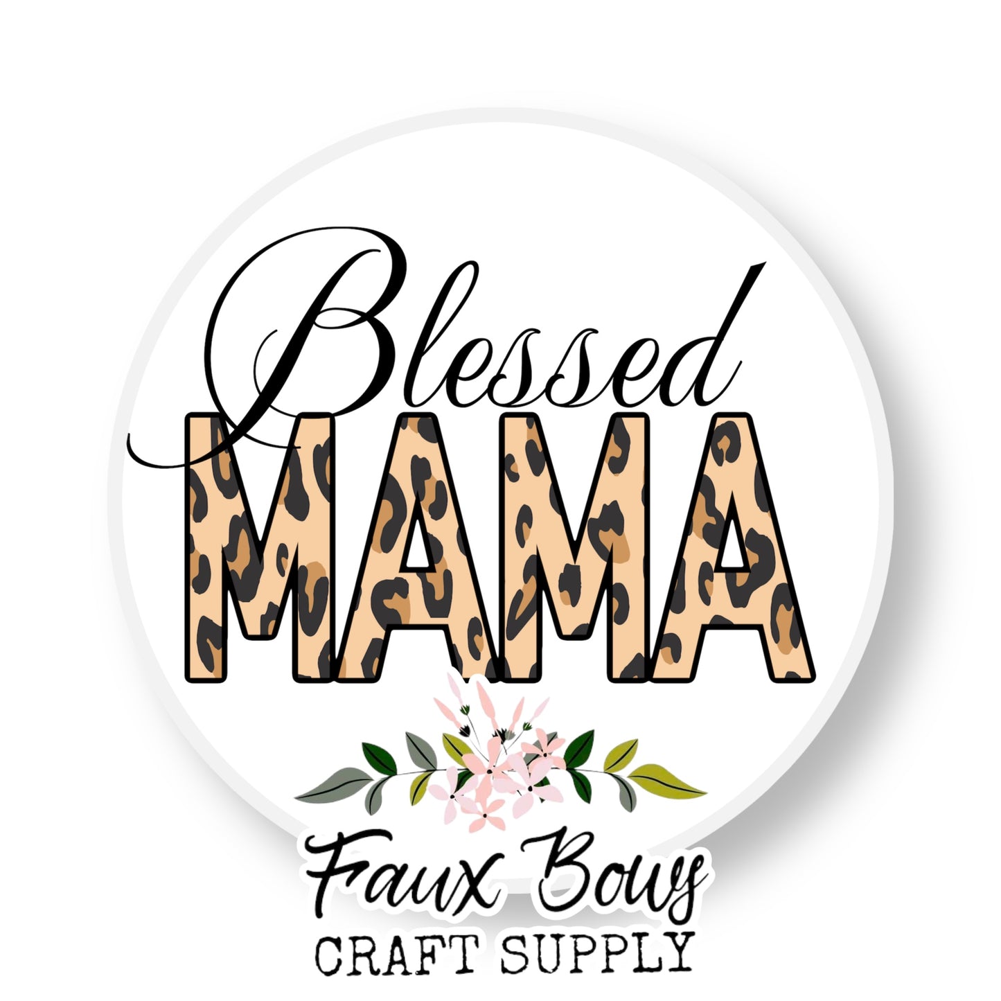 Leopard Blessed Mama (Custom)-12mm Glass Cabochon