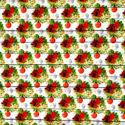 Holiday Greetings Bullet Fabric (Custom Print)