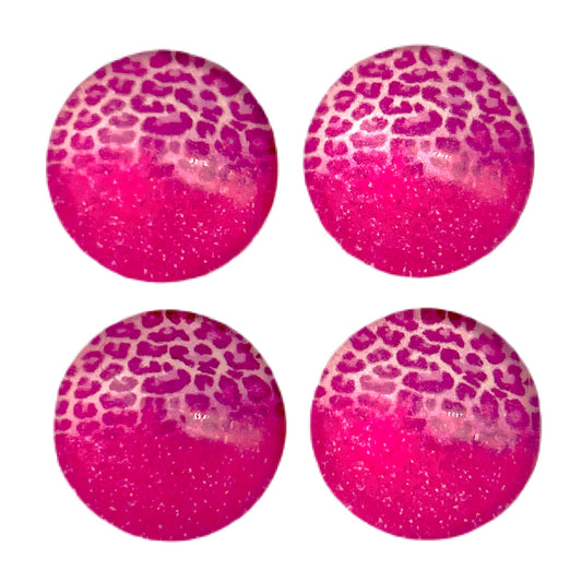 Pink Cheetah Ombré (Custom)-12mm Glass Cabochon