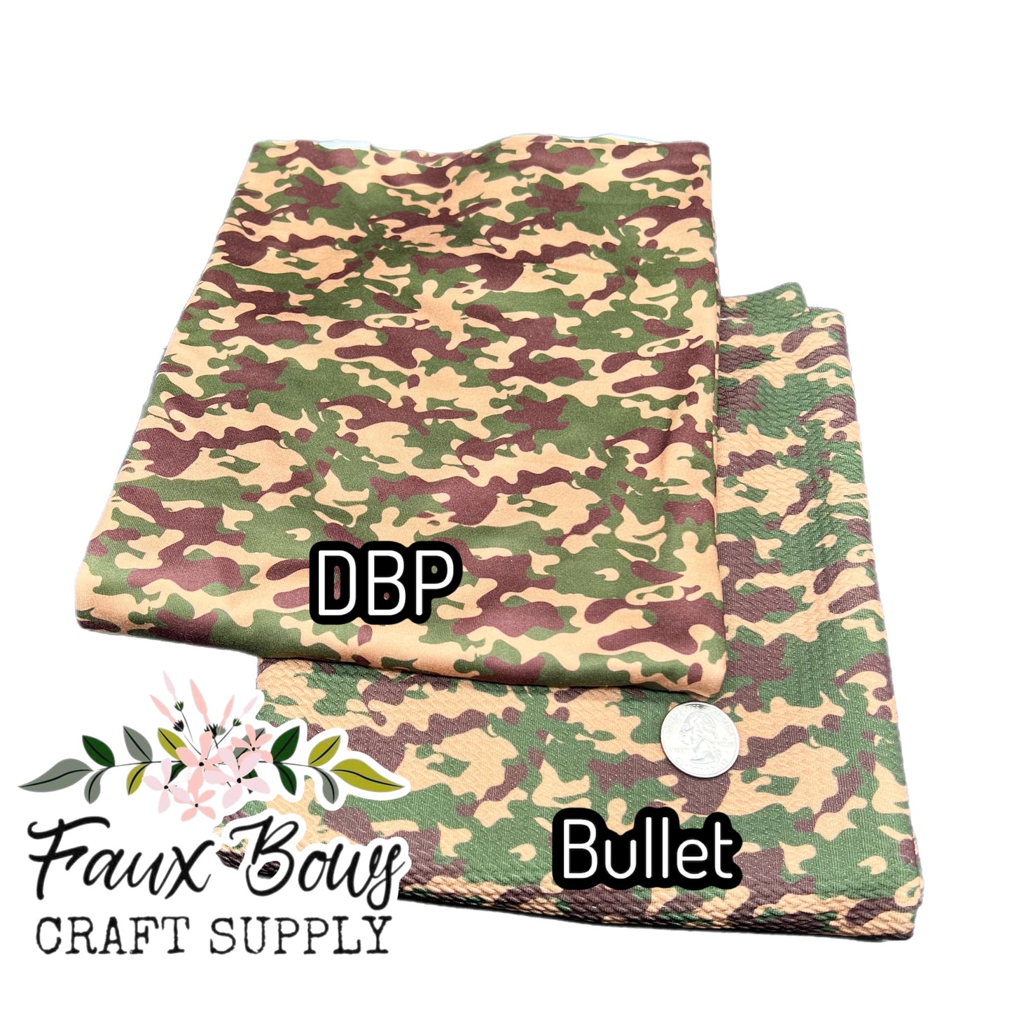 💛Camo Printed Fabric- Bullet/DBP/Leather