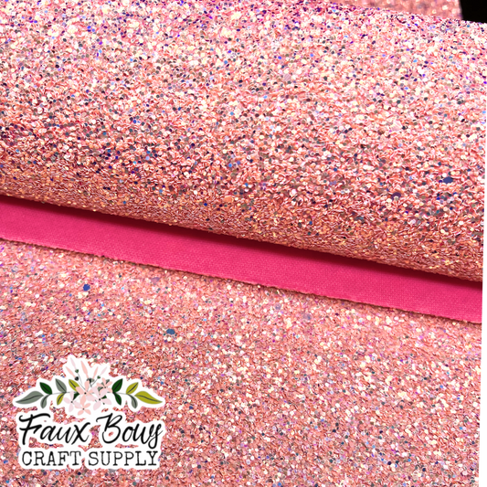Frosty Pink NEW Chunky Glitter (Fabric Backed)