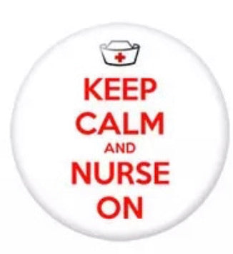 Keep Calm and Nurse On (White)-12mm Glass Cabochon