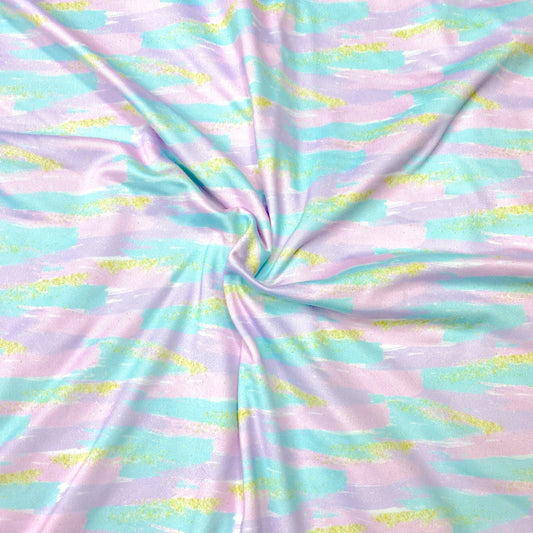 Pastel Brushstrokes (Custom) DBP-Double Brushed Poly Knit Fabric