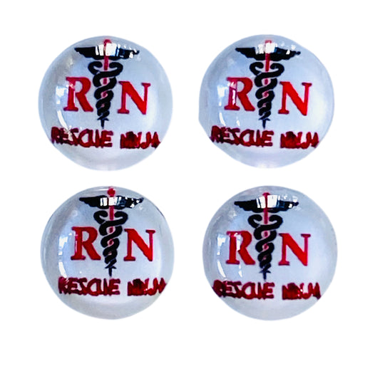 RN Rescue Ninja-12mm Glass Cabochon