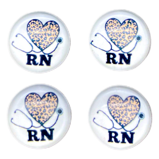 RN-Cheetah Heart (Custom)-12mm Glass Cabochon
