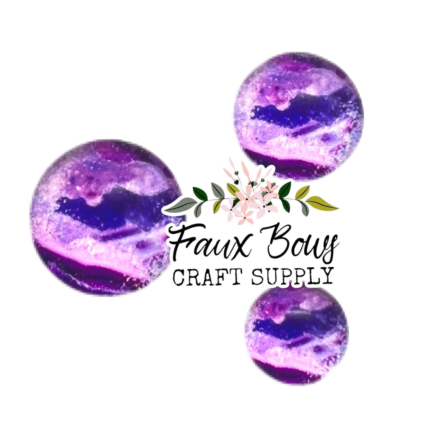 Purple Glam Geode Agate (Custom)-8/10/12mm Glass Cabochon