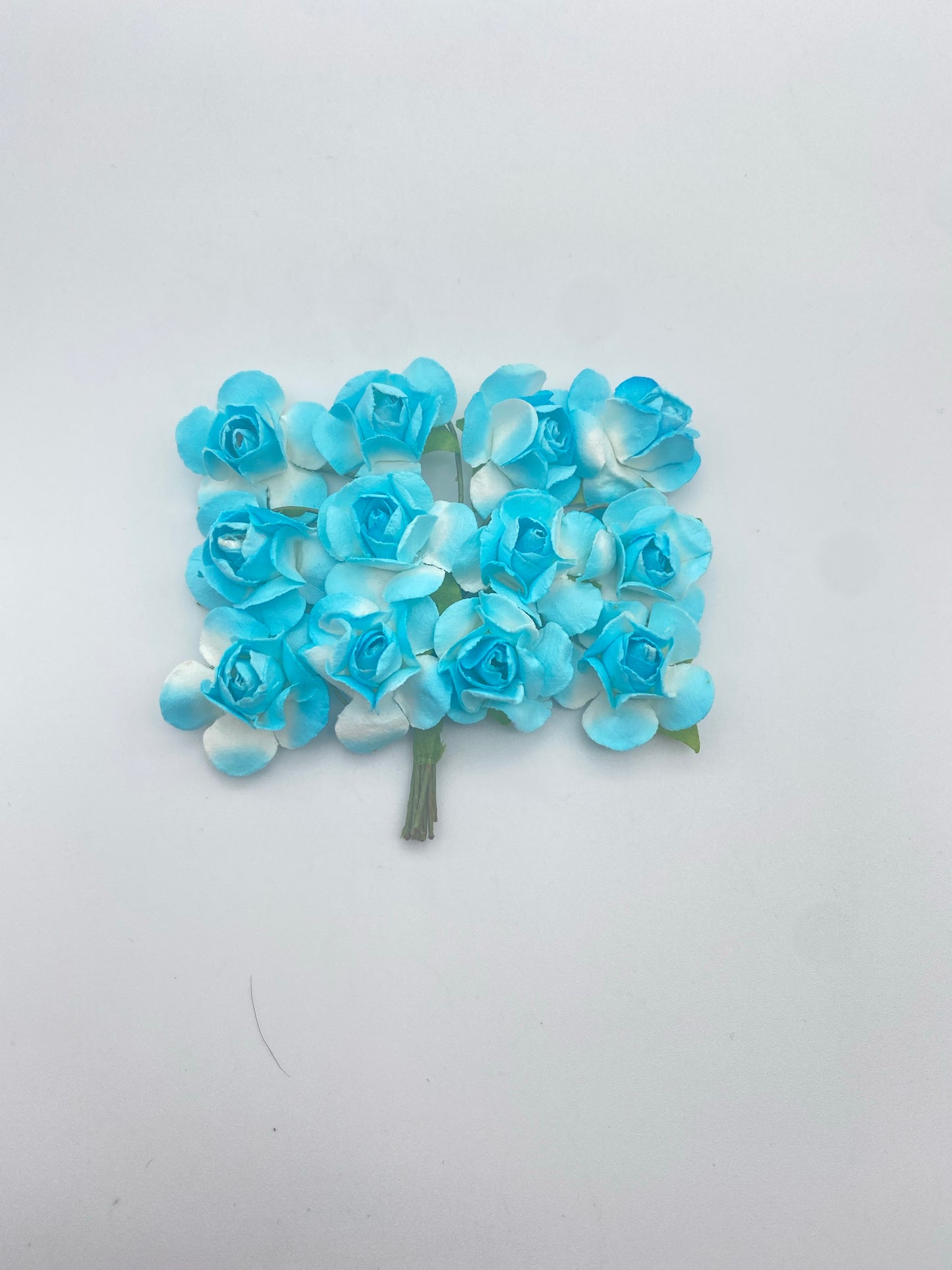 Tiffany Blue Paper Flower Bunch (12)