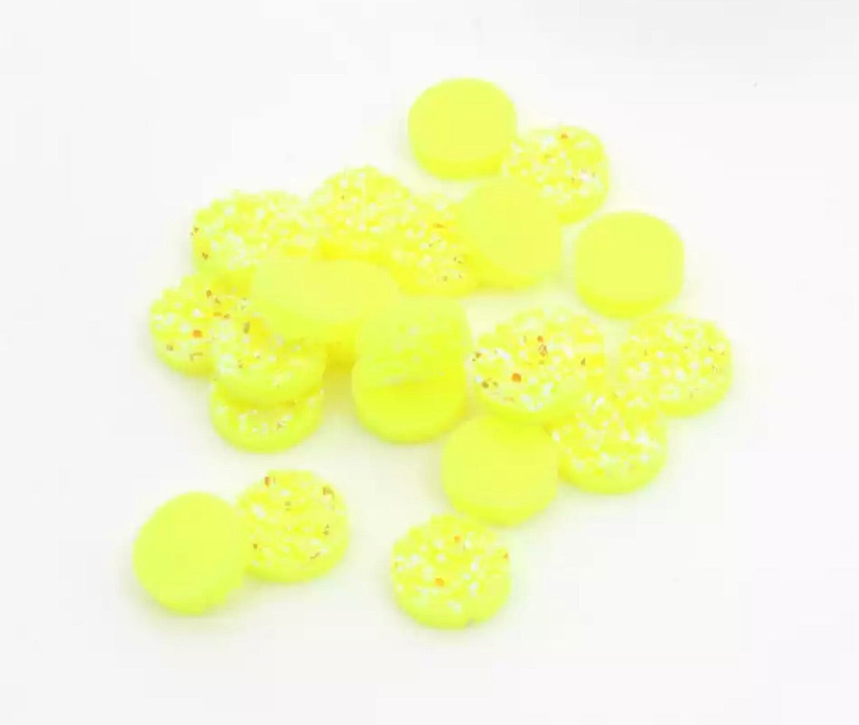 Iridescent Neon Yellow-8/10/12mm Druzy