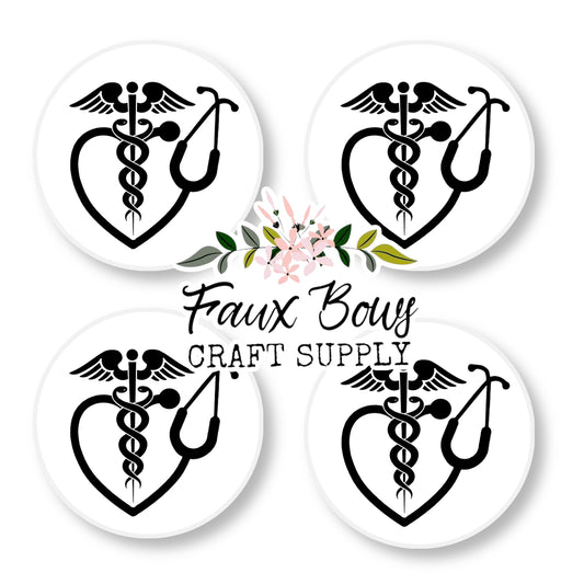 Medical Field Stethoscope (Custom)-12mm Glass Cabochon