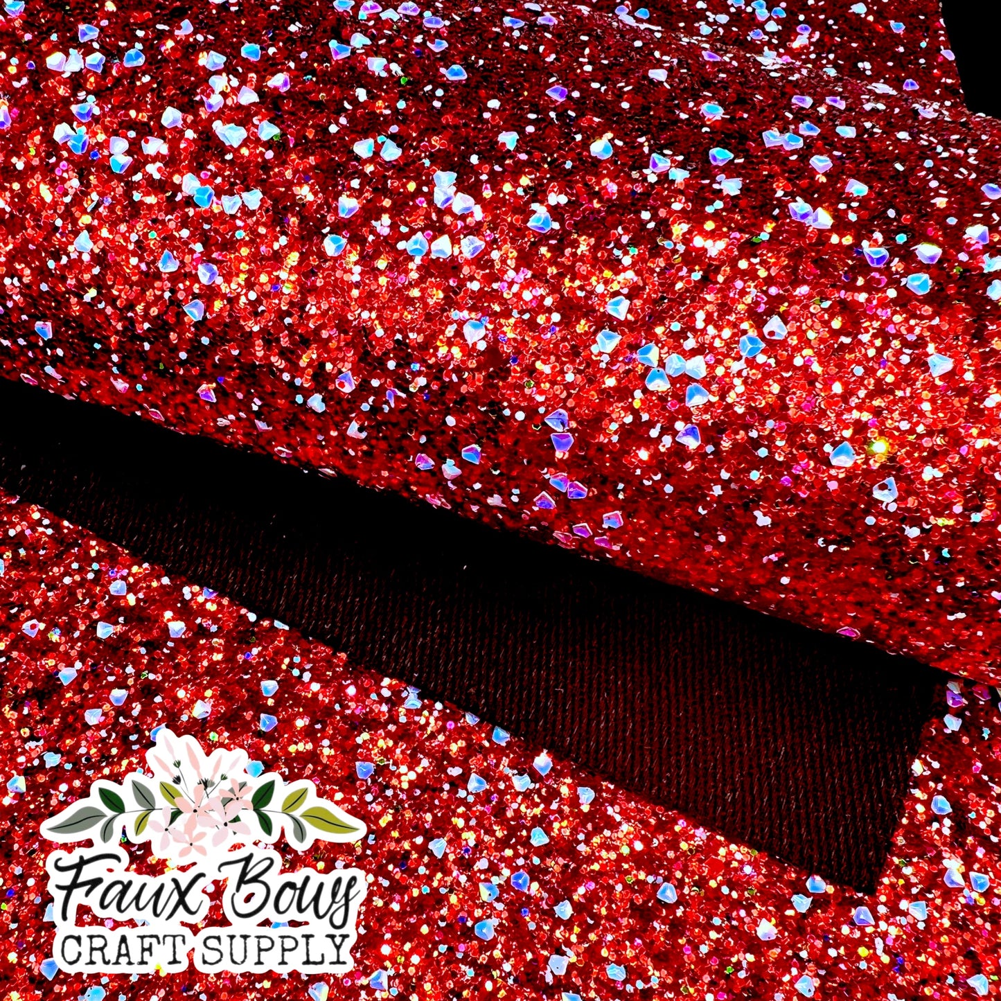 Red Peppermint NEW Chunky Glitter (Twill Backed)
